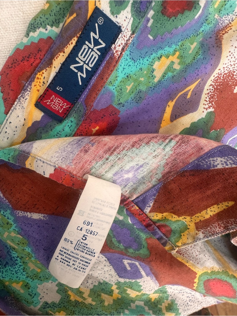 New Man – Multicolor Aztec/Geometric Print Robe Shirt - Picture 7 of 7